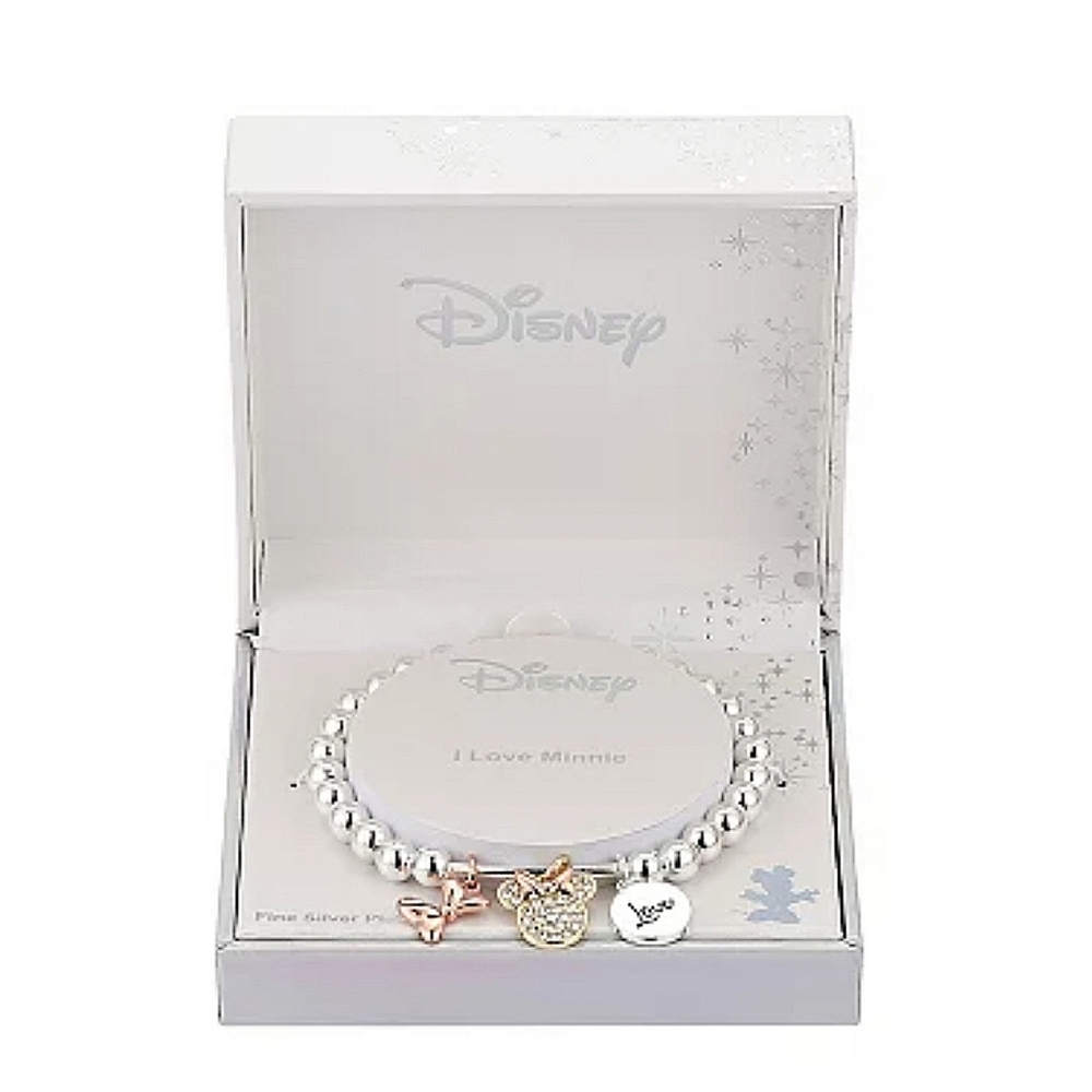 Disney "I love Minnie" Silver Plated Bracelet
